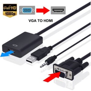 تبدیل VGA به HDMI با صدا مدل HDCP