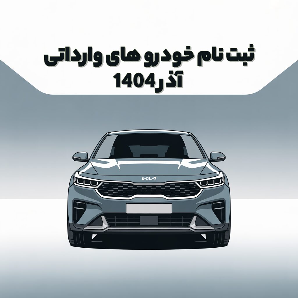 ثبت نام خودرو های وارداتی آذر 1404