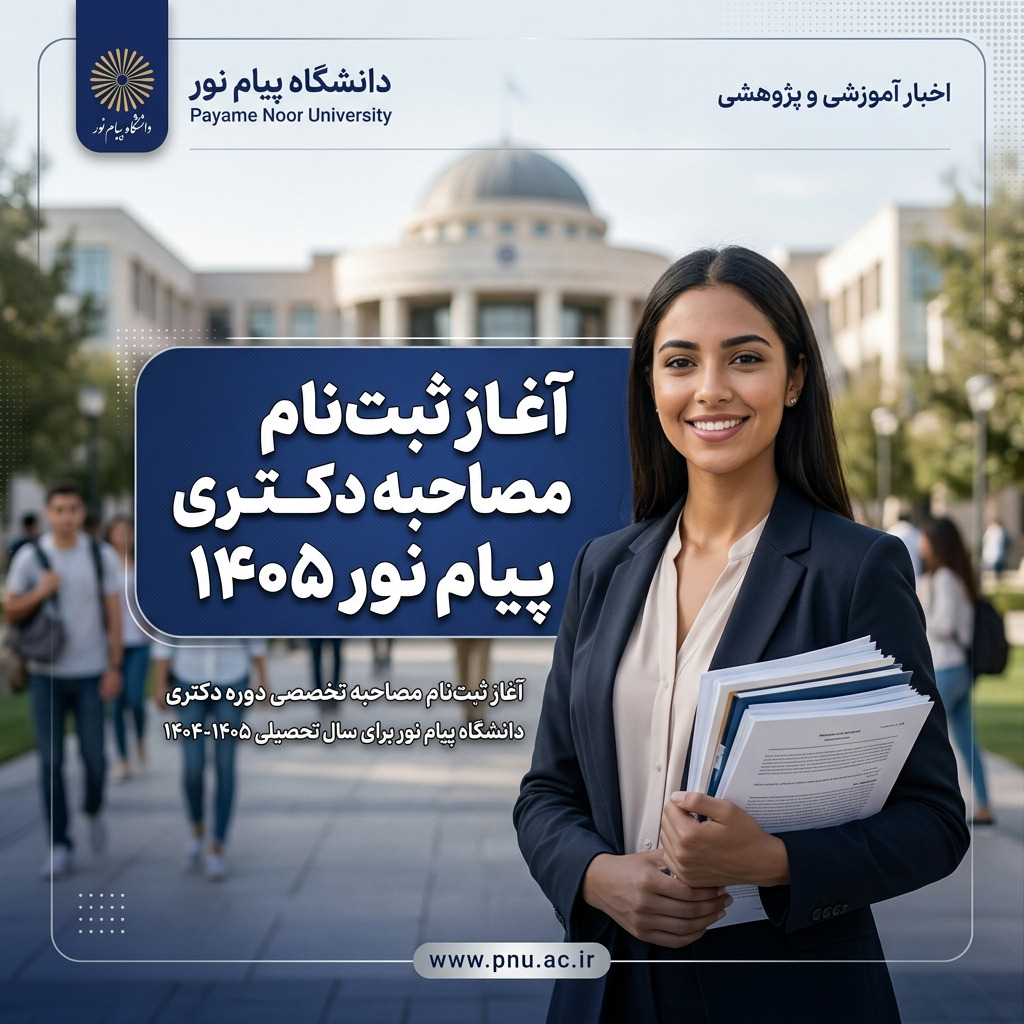 ثبت‌نام مصاحبه دکتری دانشگاه پیام نور ۱۴۰۵