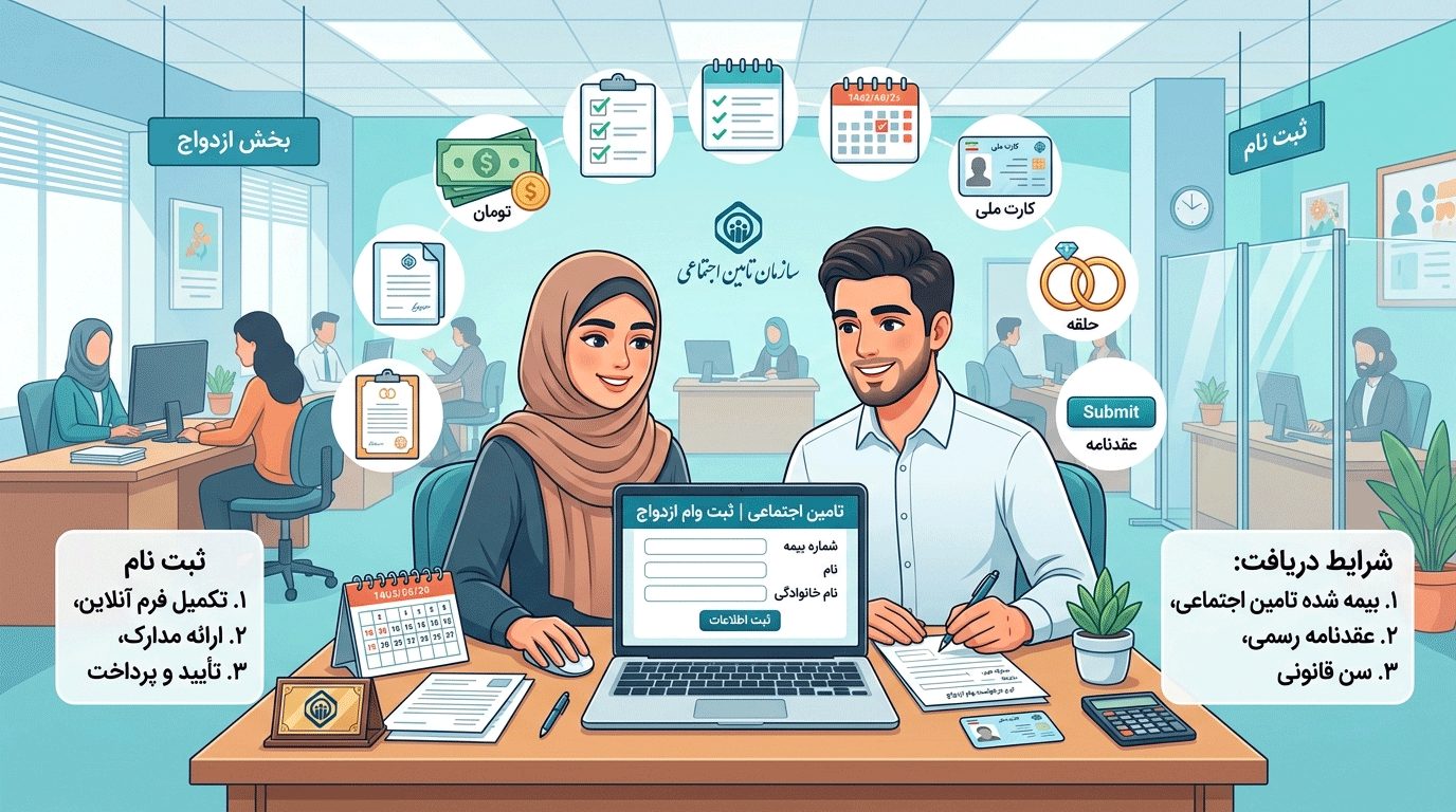 وام کمک هزینه ازدواج تامین اجتماعی