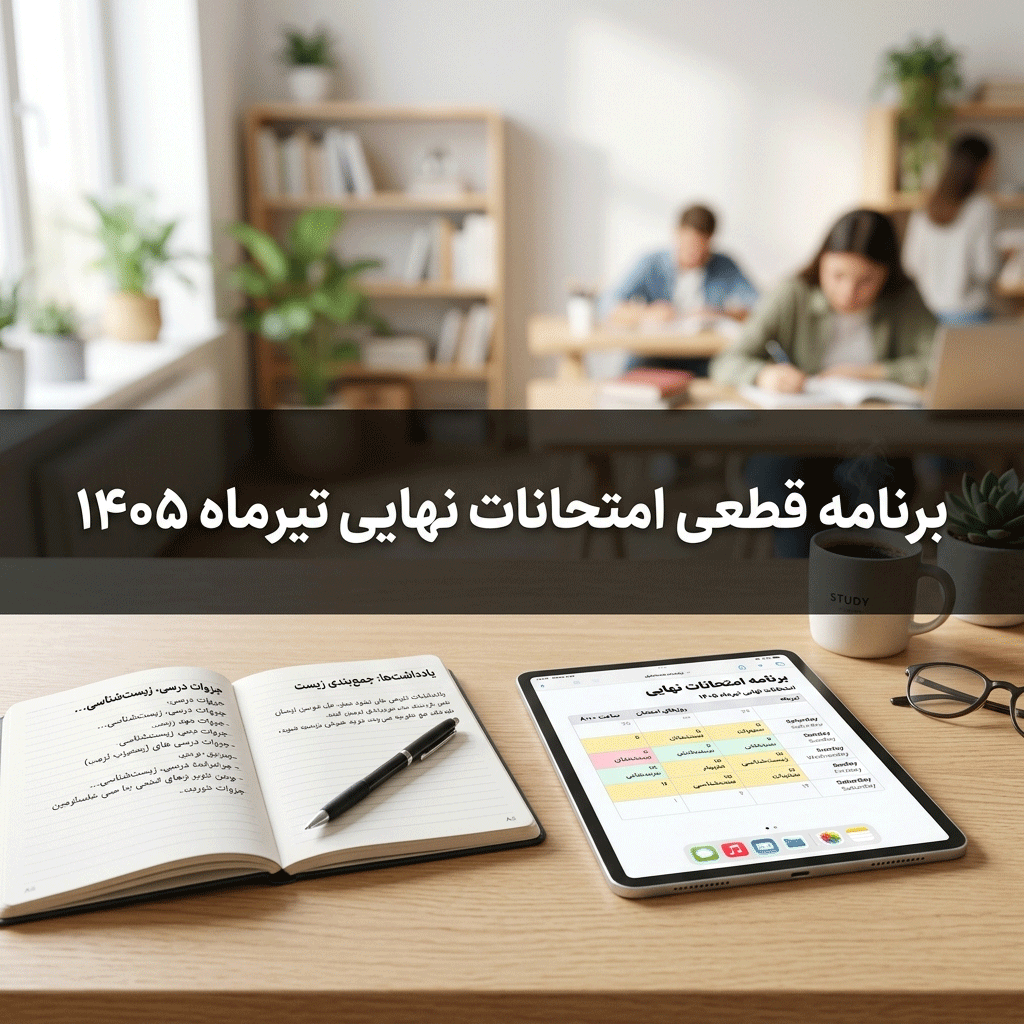 برنامه قطعی امتحانات