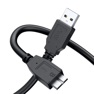کابل 30 سانتی متری USB 3.0 هارد چاکدار مشکی
