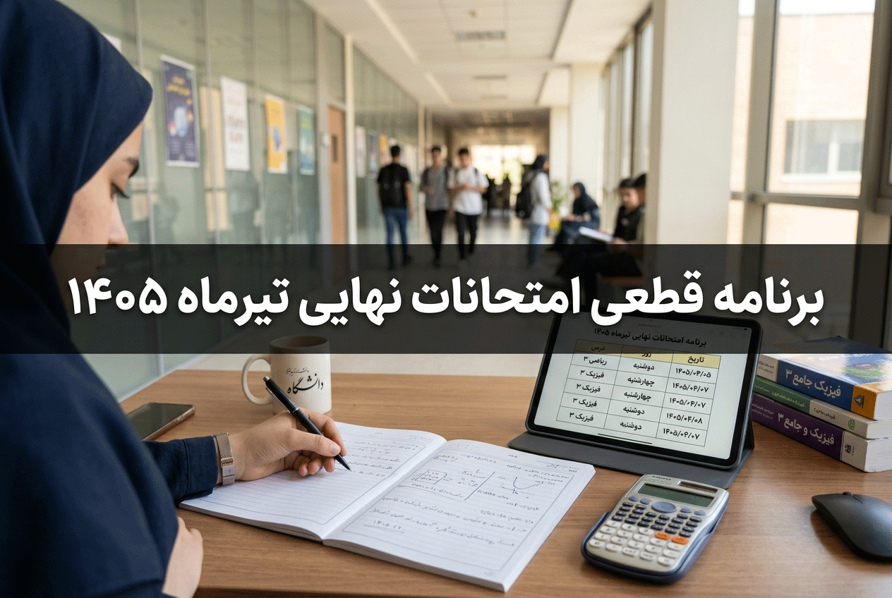 برنامه قعطی امتحانات