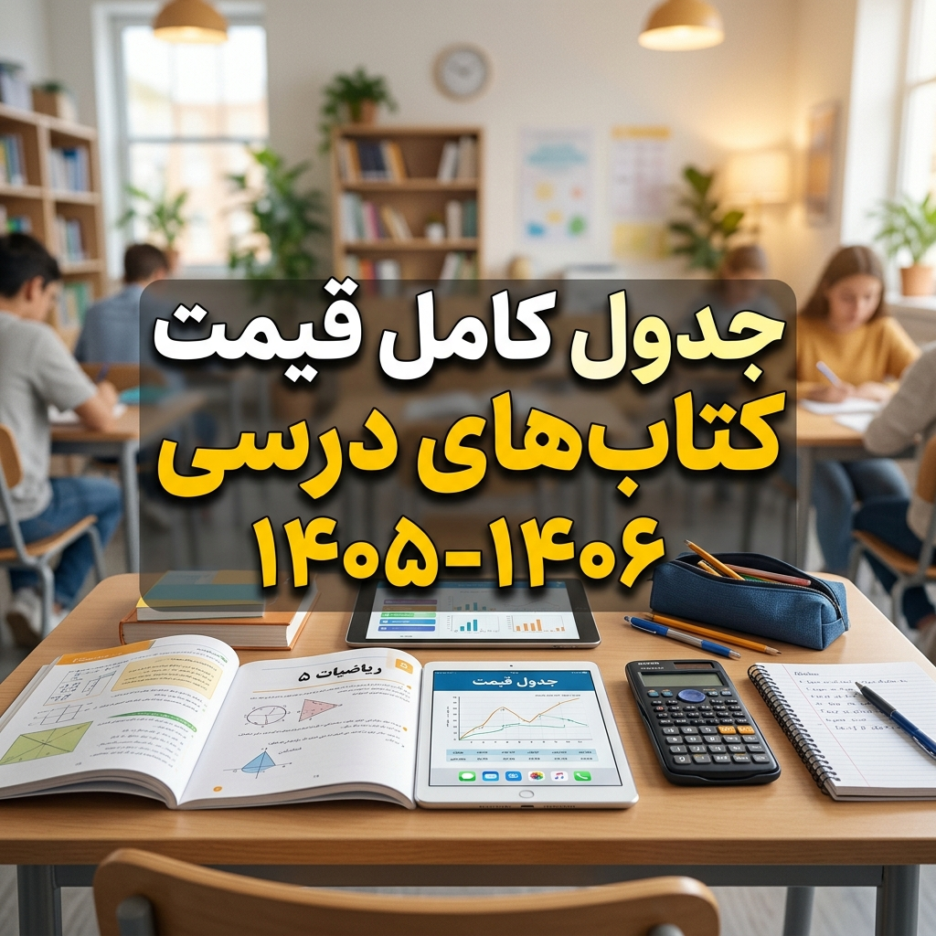 جدول قیمت کتب درسی