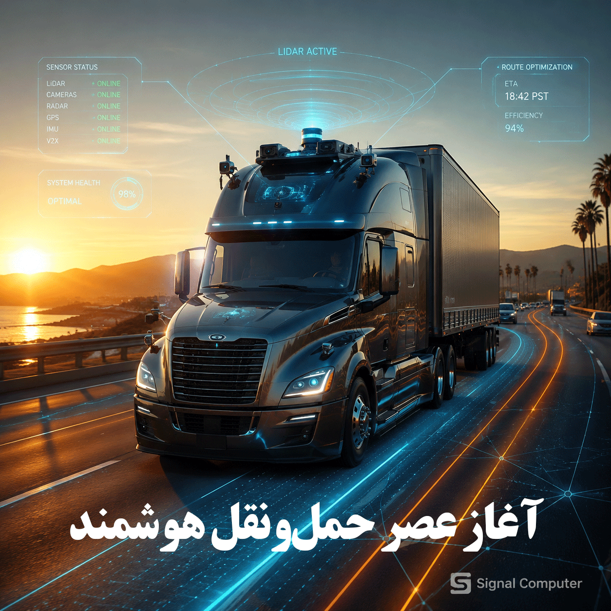 تست کامیون‌های خودران در کالیفرنیا