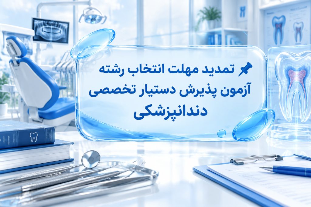 تمدید مهلت انتخاب رشته آزمون پذیرش دستیار تخصصی دندانپزشکی