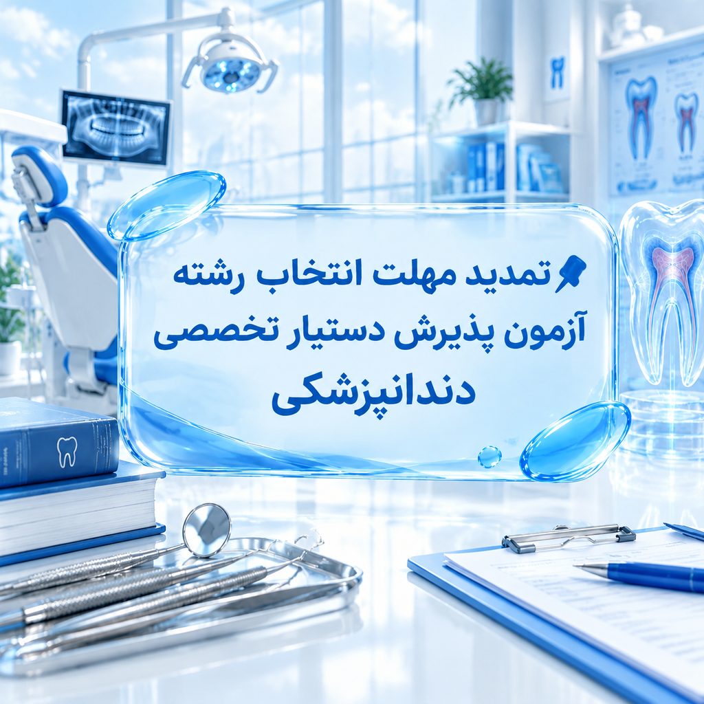 تمدید مهلت انتخاب رشته آزمون پذیرش دستیار دندانپزشکی